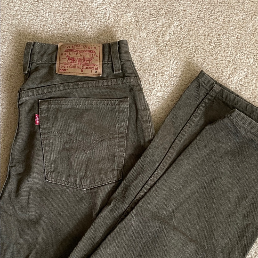 Levi's 550 Dark Olive Jeans
